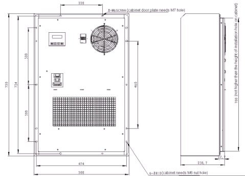 Condizionatore d'aria di TC06-160JFL/01,1600W AC220V, per il riparo delle Telecomunicazioni/la stanza/stazione base all'aperto