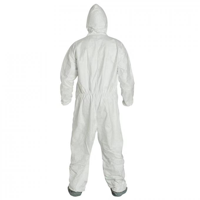Tuta eliminabile con l'abbigliamento di sicurezza dell'ospedale della fabbrica del vestito protettivo del cappuccio (bianco, 175/XL)