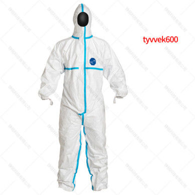 Tuta eliminabile con l'abbigliamento di sicurezza dell'ospedale della fabbrica del vestito protettivo del cappuccio (bianco, 175/XL) fornitore